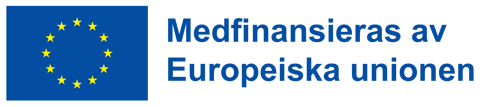 EU-flagga och text Medfinansieras av Europeiska unionen